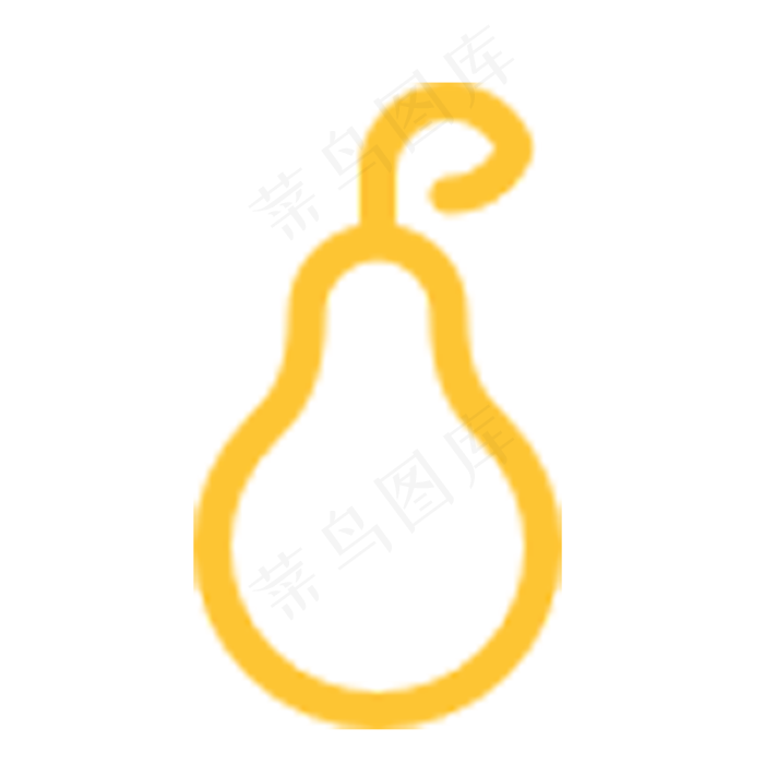 一个卡通鸭梨水果(1500X1500(DPI:300))psd模版下载