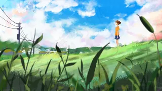 唯美治愈夏景春天夏至六月你好少女郊游风景