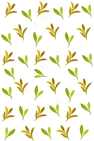 手绘秋季树叶底纹