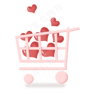购物车装满爱心母亲节
