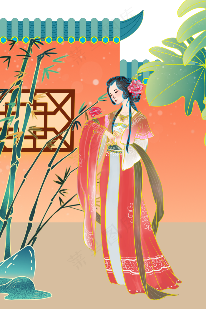 庭院清新风雅(3545X5315(DPI:300))psd模版下载