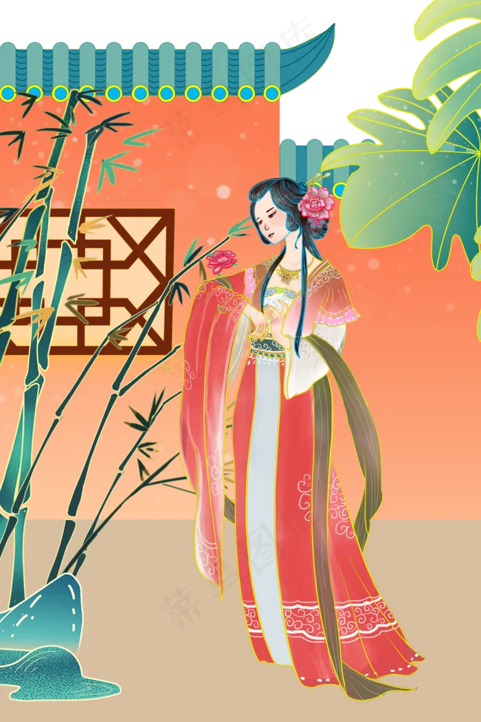 庭院清新风雅(3545X5315(DPI:300))psd模版下载