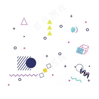 可爱孟菲斯创意设计图案