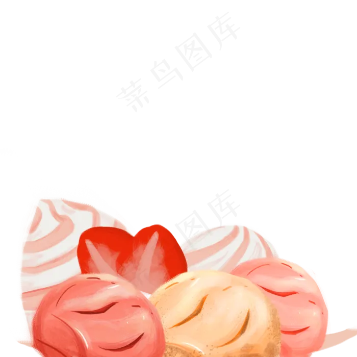 彩色的冰淇淋免抠图(2000X2000(DPI:300))psd模版下载