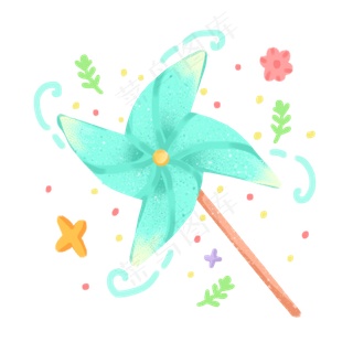 卡通风车PNG免抠图