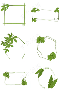 手绘美丽绿色草图