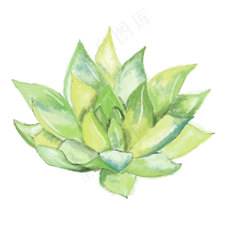 卡通绿色植物免抠图