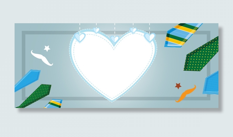 简约几何父亲节特惠男人节背景海报