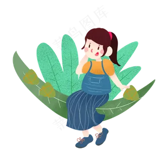 端午节粽子叶小女孩粽子