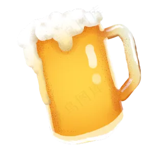红色的啤酒瓶子免抠图