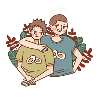 父亲节爸爸和儿子