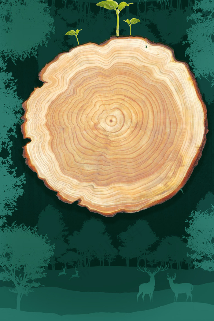 植树节绿色简约风海报banner背景背景图片素材