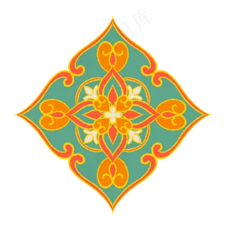 国潮风复古花纹底纹