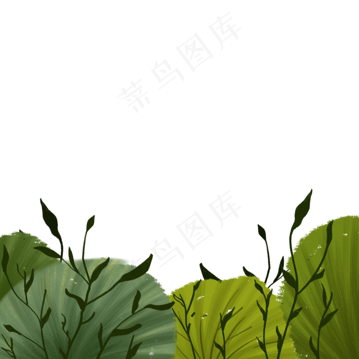 绿色的森林植物免抠图