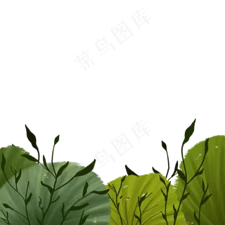绿色的森林植物免抠图