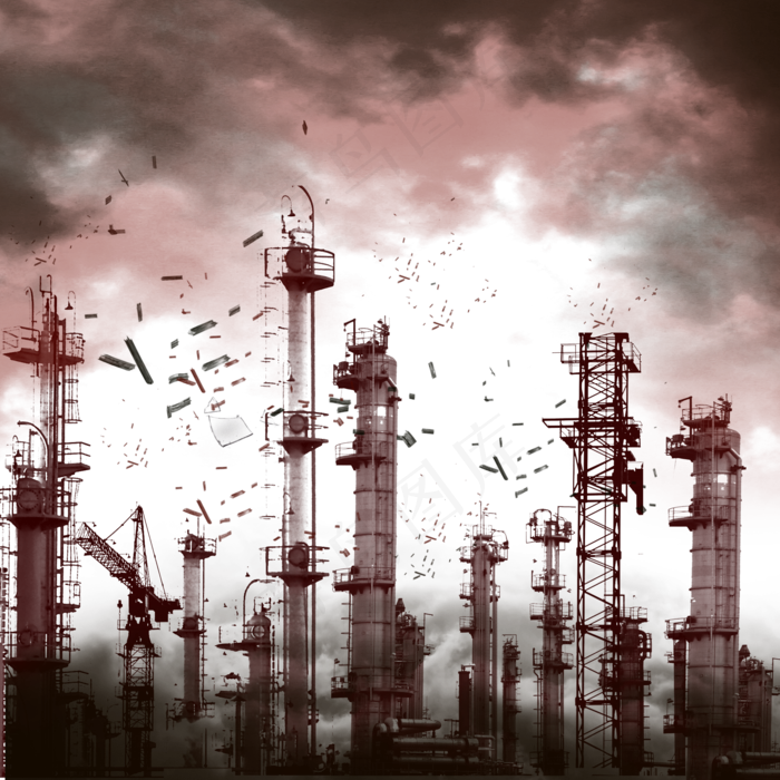 灾难乌云闪电效果元素,免抠元素(2000X2000(DPI:300))psd模版下载