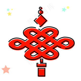 手绘中国结MBE图标画板,免抠元素