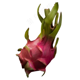 实拍饭后新鲜火龙果水果