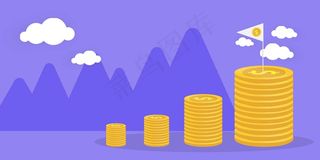扁平卡通理财商务banner