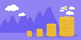 扁平卡通理财商务banner