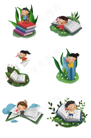 教师节手绘送花的学生