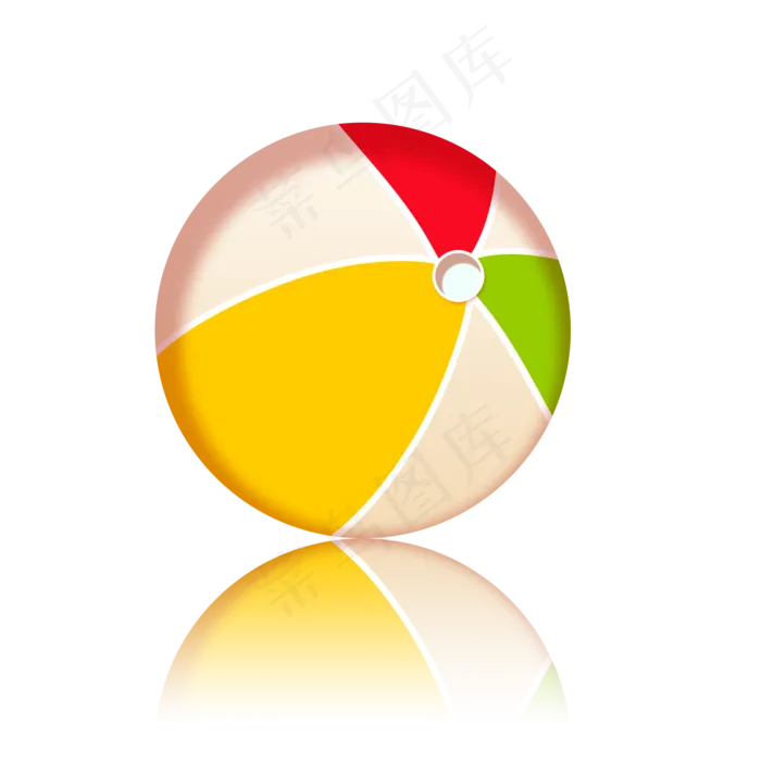 沙滩皮球png素材(2000X2000(DPI:300))psd模版下载