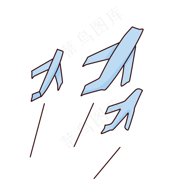 手绘卡通放飞的纸飞机(2000X2000(DPI:300))psd模版下载