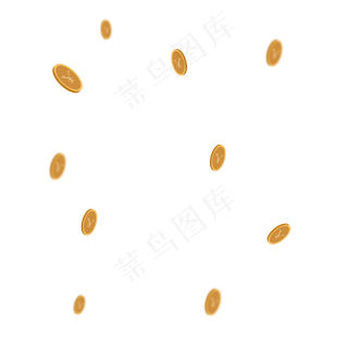 金币漂浮,免抠元素