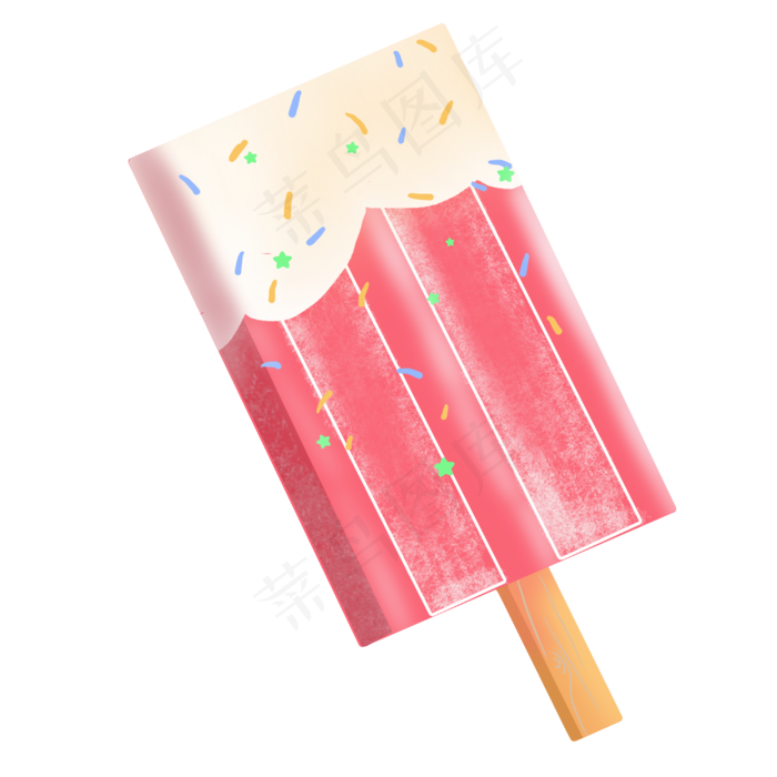 小吃雪糕卡通插画,免抠元素