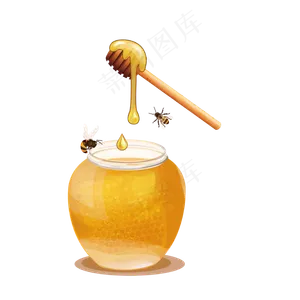 手绘蜂蜜矢量免抠图