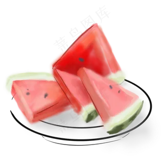 立夏手绘水果西瓜