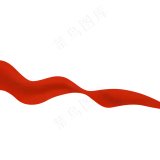 红色飘带,免抠元素