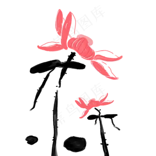 中国风荷花设计素材