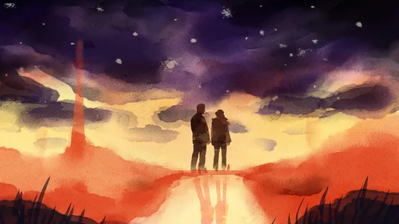 唯美星空下的情侣 唯美星空下的情侣