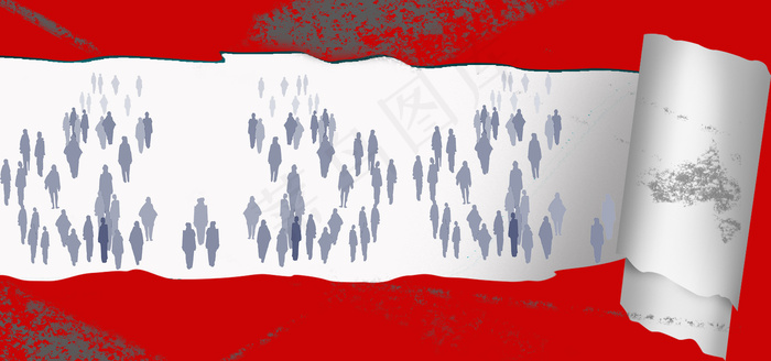 招聘季寻人启事红色文艺banner