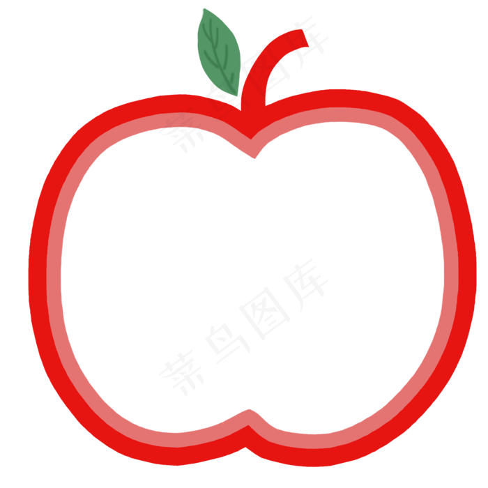 红色苹果边框PNG