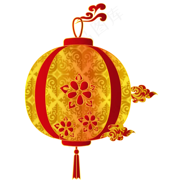 鼠年新年剪纸灯笼,免抠元素