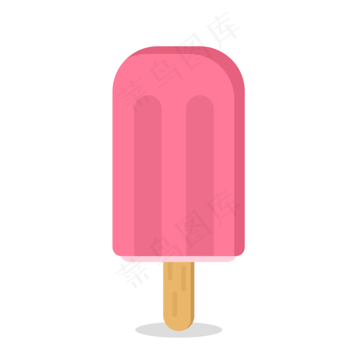 夏季粉色清凉冰棒矢量PNG免抠