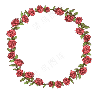 玫瑰花环卡通装饰