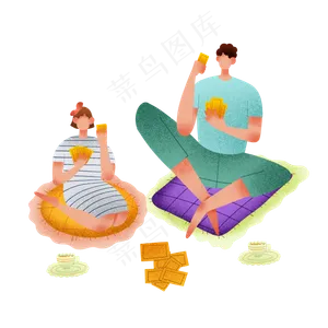 扁平父女打扑克牌