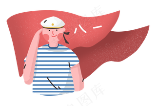 八一建军节海军海魂衫红旗