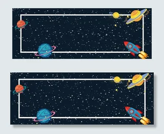 校园科技活动天文周宇宙探索banner