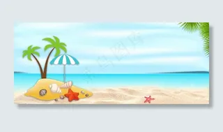 夏天来临海滩夏日