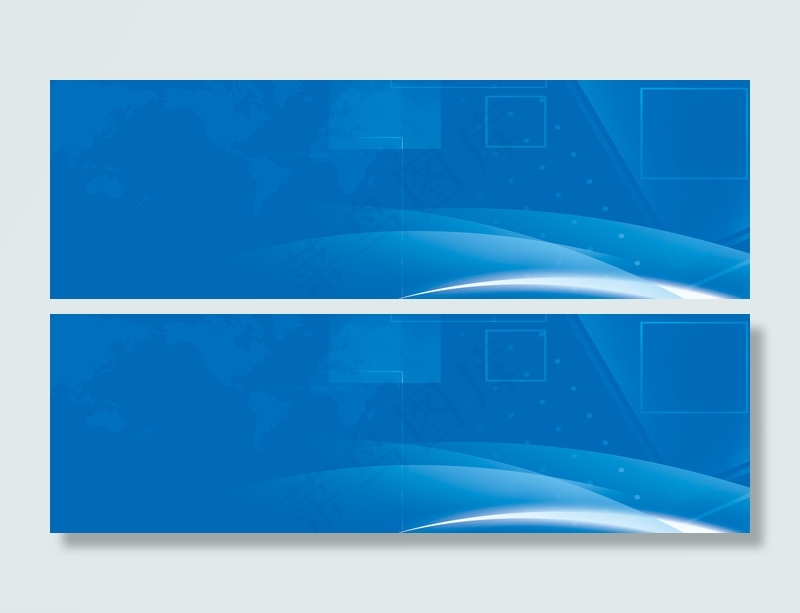 商务科技蓝色banner(1920*600px 	       )psd模版下载