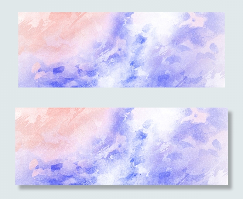 水彩晕染banner背景