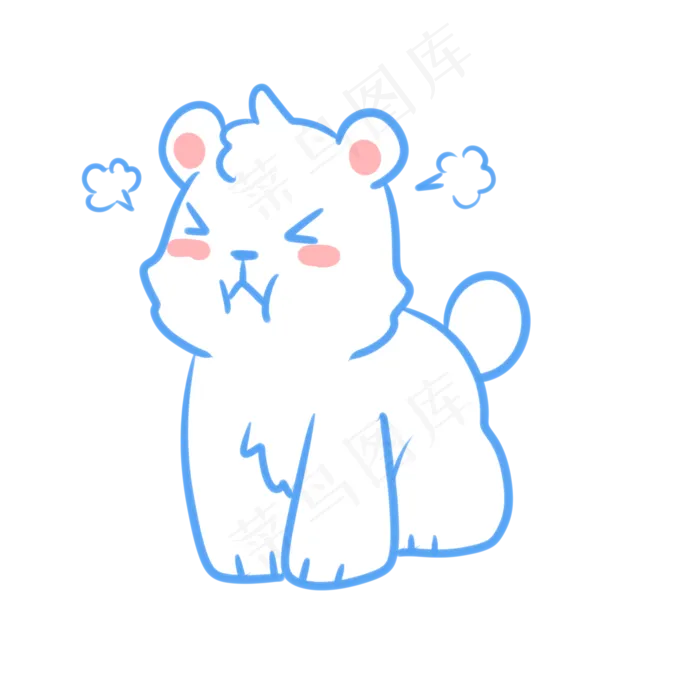 正在生气的小白熊(2100X2100(DPI:300))psd模版下载