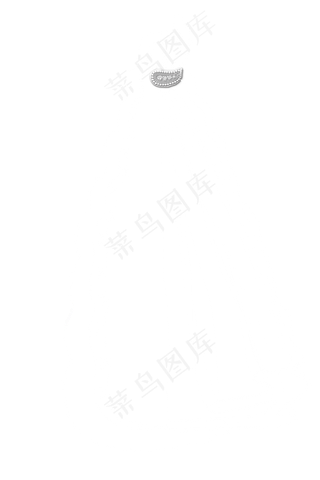 带珍珠发卡的白色轻透长款婚礼头