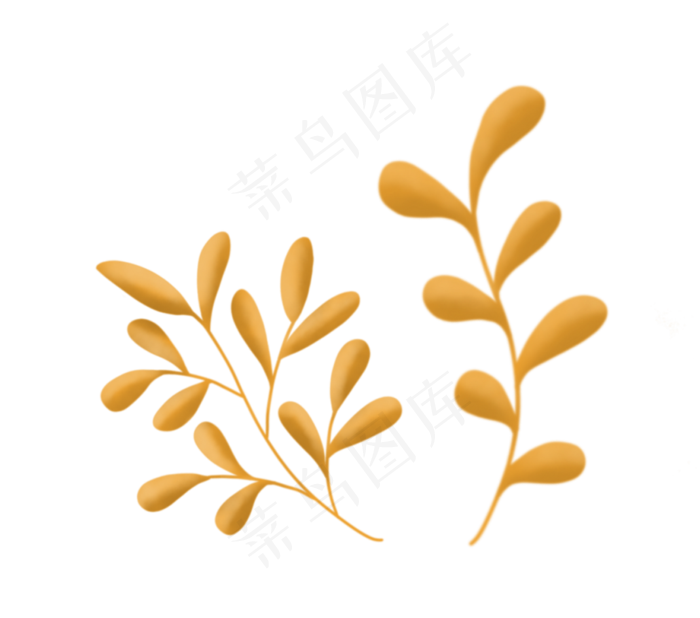 秋分卡通手绘装饰树叶(1069X944(DPI:150))psd模版下载
