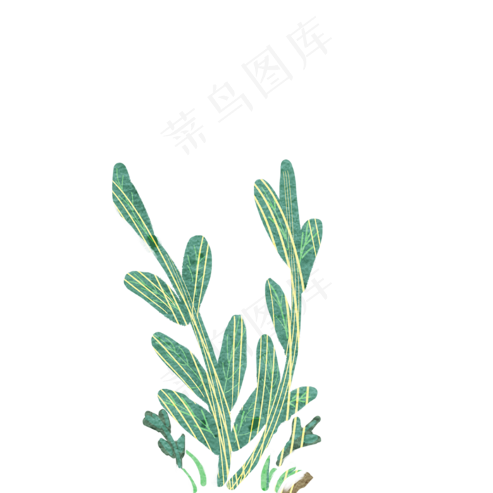 手绘插画植物树叶子