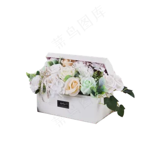 情人节送的白玫瑰礼盒